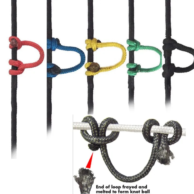 3 Meter Compound Bow D Loop Rope Nylon String Cord Release U Rope for Outdoor Camping Archery Bow Hunting Accessories. 