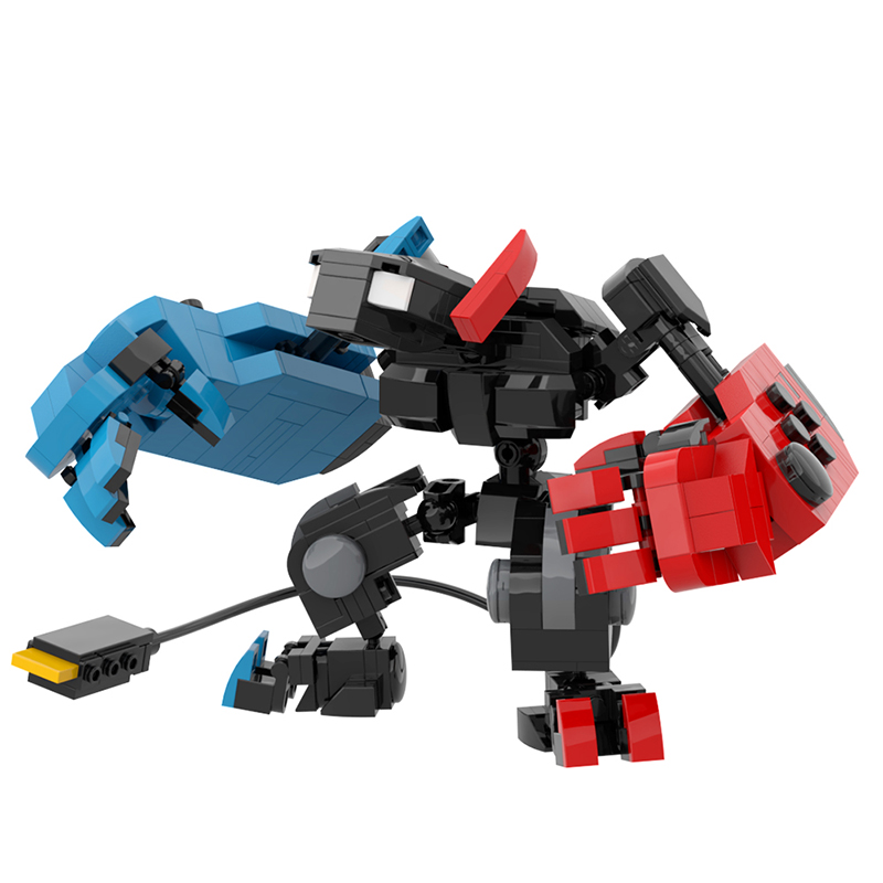 BuildMoc Switch Imp Creative Transform Mecha Building Block Set Colorful Humanoid Robot Model Brick Toys Christmas Birthday Gift Luhuai CVC. 
