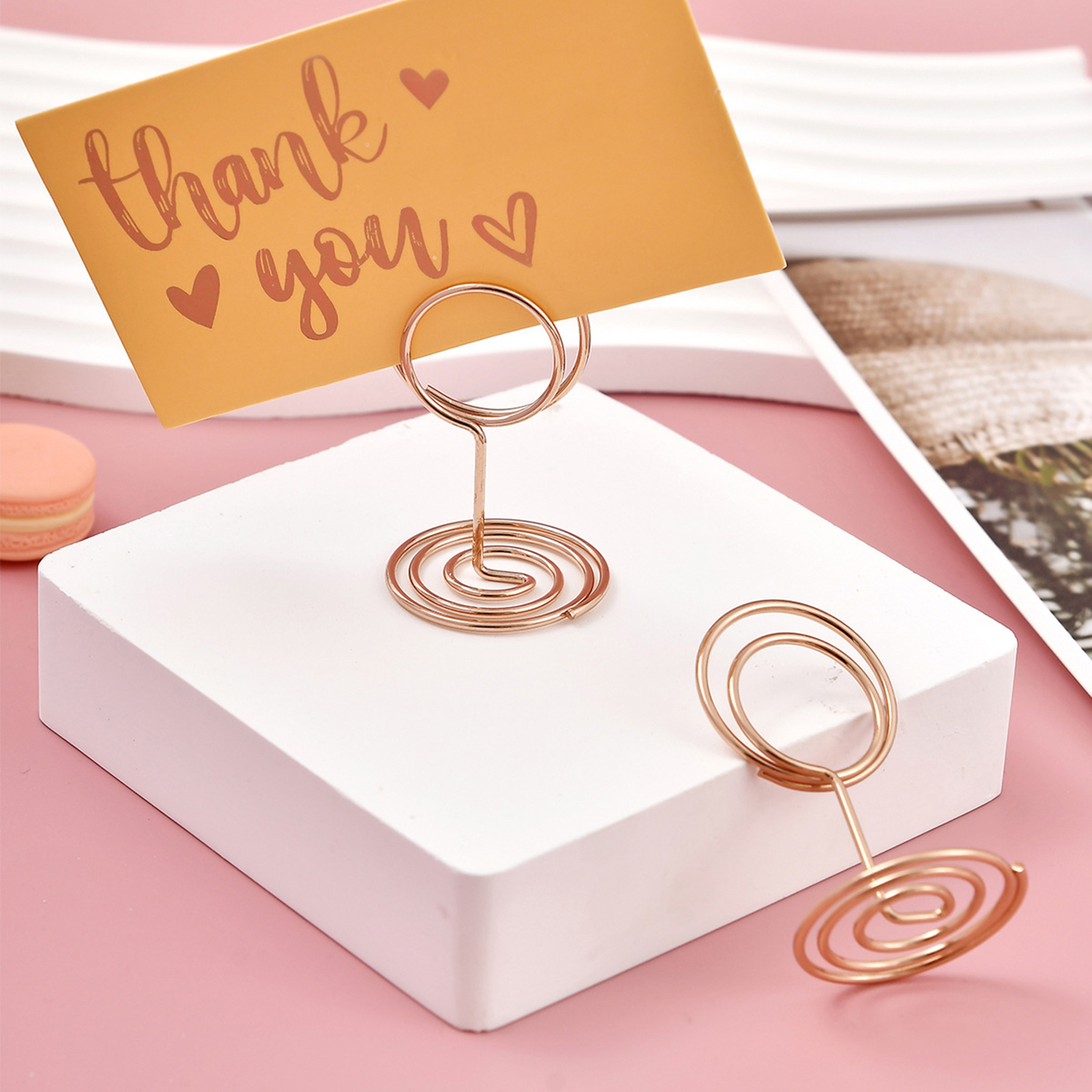 Note Holders Sturdy Construction Round Table Card Memo Holder Stands. 