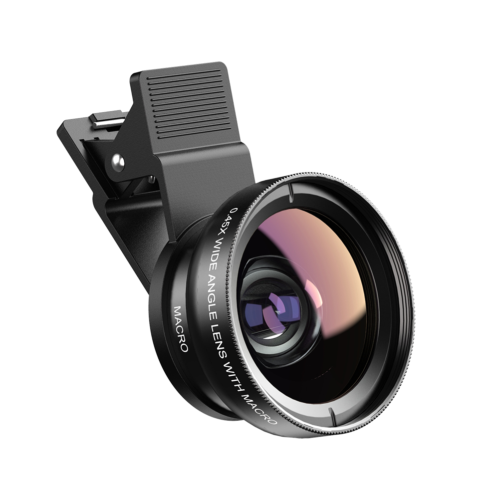 APEXEL New HD 37MM 0.45x Super Wide Angle Lens with 12.5x Super Macro Lens for iPhone Samsung Smartphones Camera Phone lens Kit. 