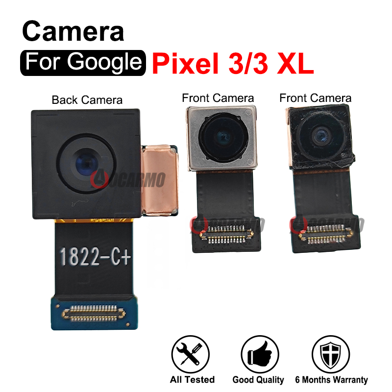 Front Facing + Back Rear Main Camera For Google Pixel 3XL 3 XL Fullset Cameras Module Flex Cable Replacement Parts