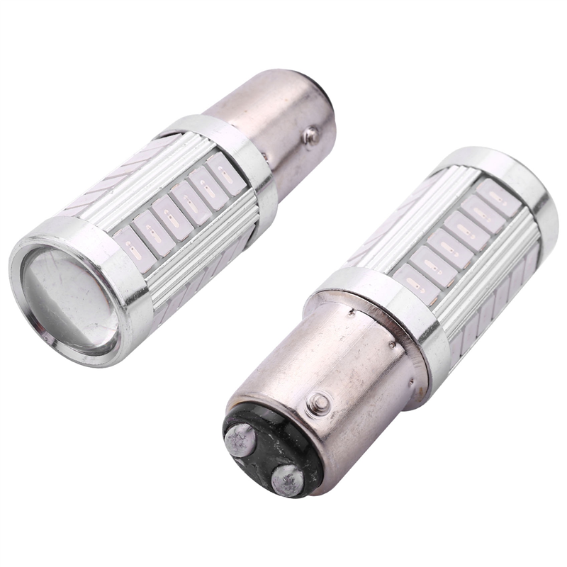 12Pcs Red 1157 P21/5W Bay15D Super Bright 33 Smd 5630 5730 LED Auto Brake Lights Fog Lamp 21/5W Car Stop Bulbs
