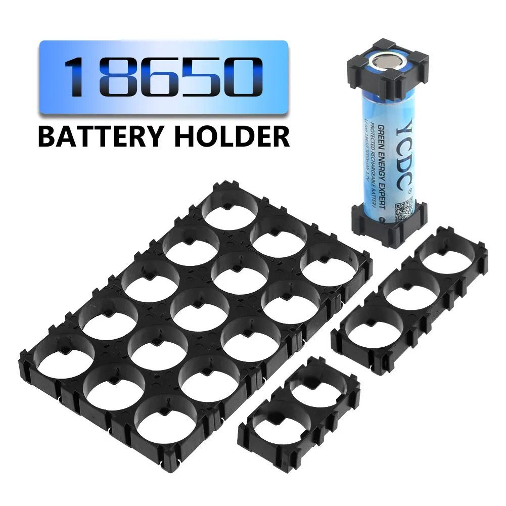 48Pcs 18650 Lithium Battery Cap Battery Pack Spacer Strong Plastic Holder Bracket Lego Style. 