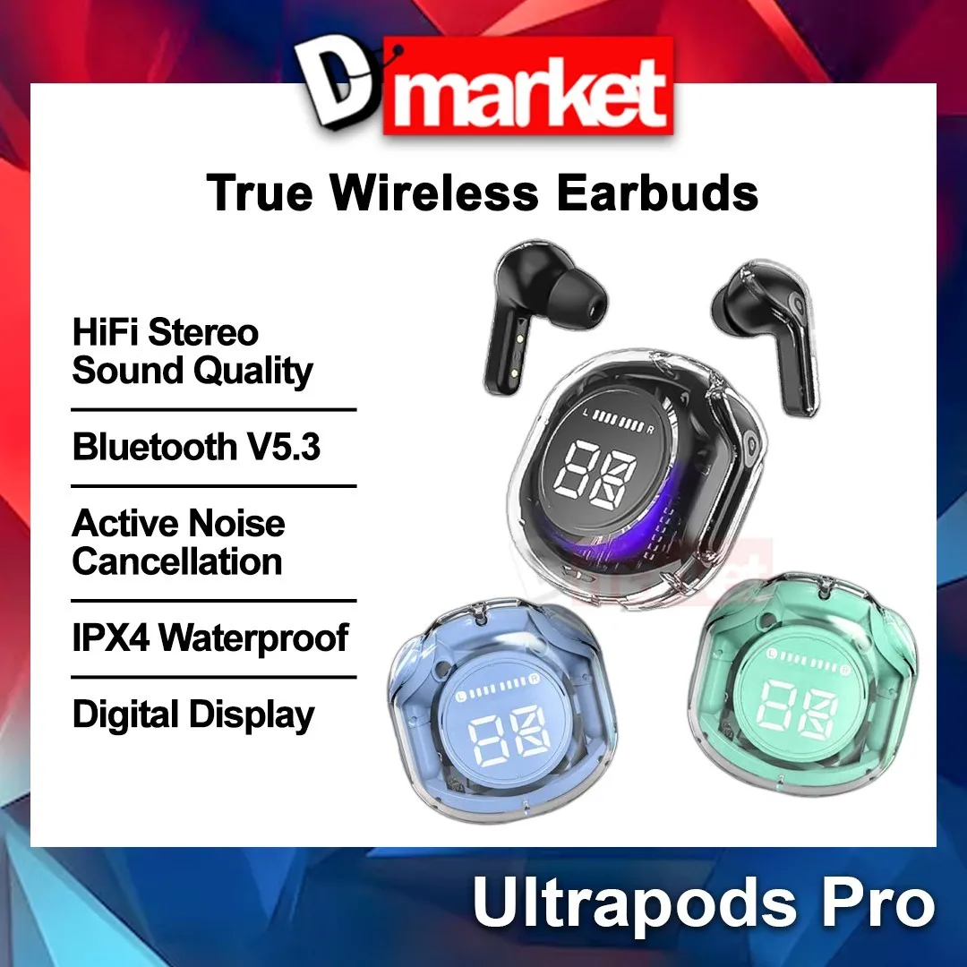 Ultrapods Pro TWS True Wireless Earbuds Sport Earphone Music Headphone Ultra Pods Pro LED Display Bluetooth Earbuds