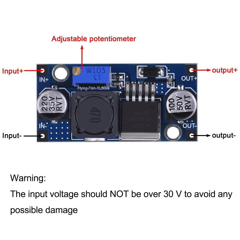 3A Voltage regulator XL6009 LM2596S DC-DC 3-40V adjustable step-down power Supply module XL6009. 