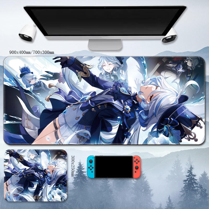 Factory direct sales Genshin Impact Funina mouse pad, oversized Internet café, the same keyboard pad printed with LOGO, a dropshipping. 