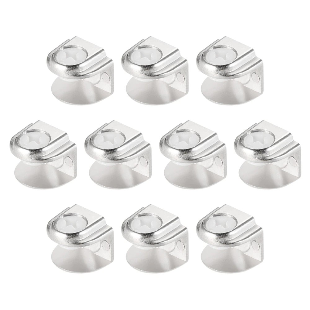 10 Pis Adjustable 5-10mm Thickness Glass Shelf Bracket Clamp Holder Support SS. 