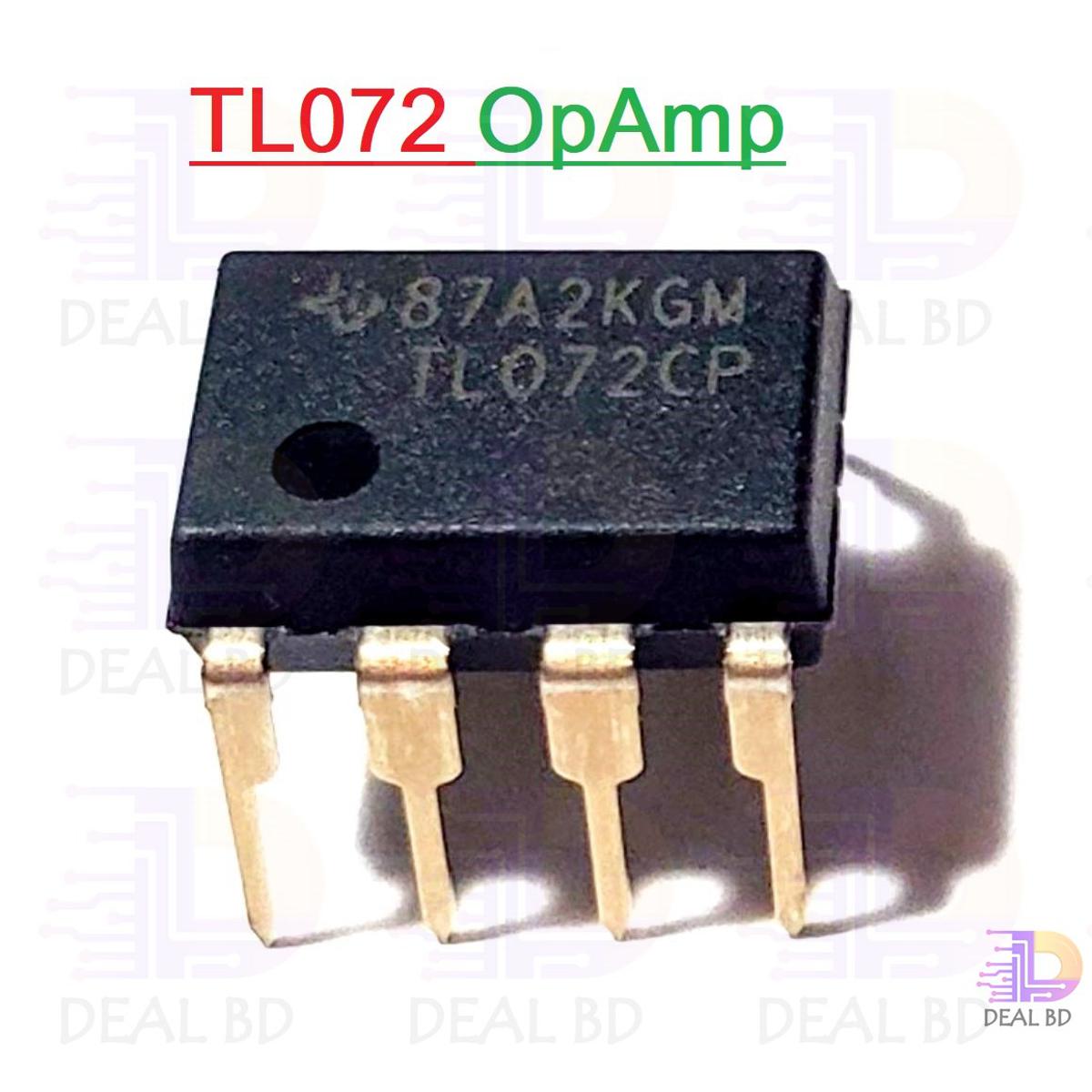 2Pcs TL072CP TL072 Dual Low Noise JFET Input Operational Amplifier A Class IC Op Amp Chip Breadboard Friendly IC DIP 8 Pin