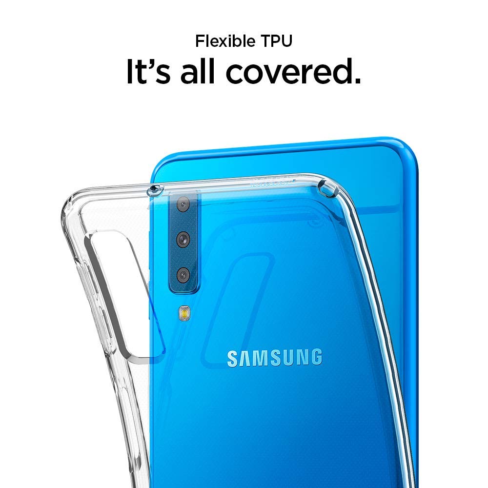 Samsung Galaxy A7 2018 Transparent  Soft Flexible Clear TPU Back Case Cover. 