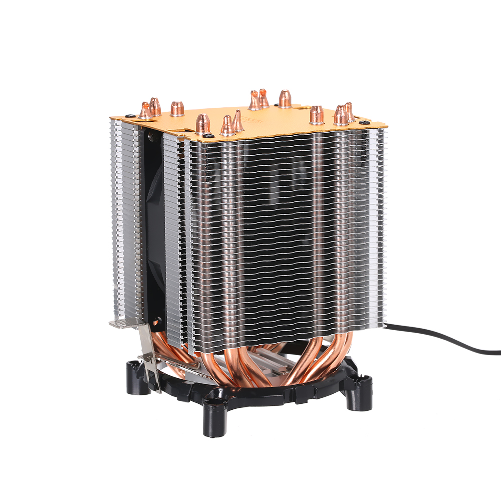 Hydraulic CPU Cooler Heatpipe Fans Quiet Heatsink Radiator Replacement for Intel Core AMD Sempron Platform with Blue Light. 