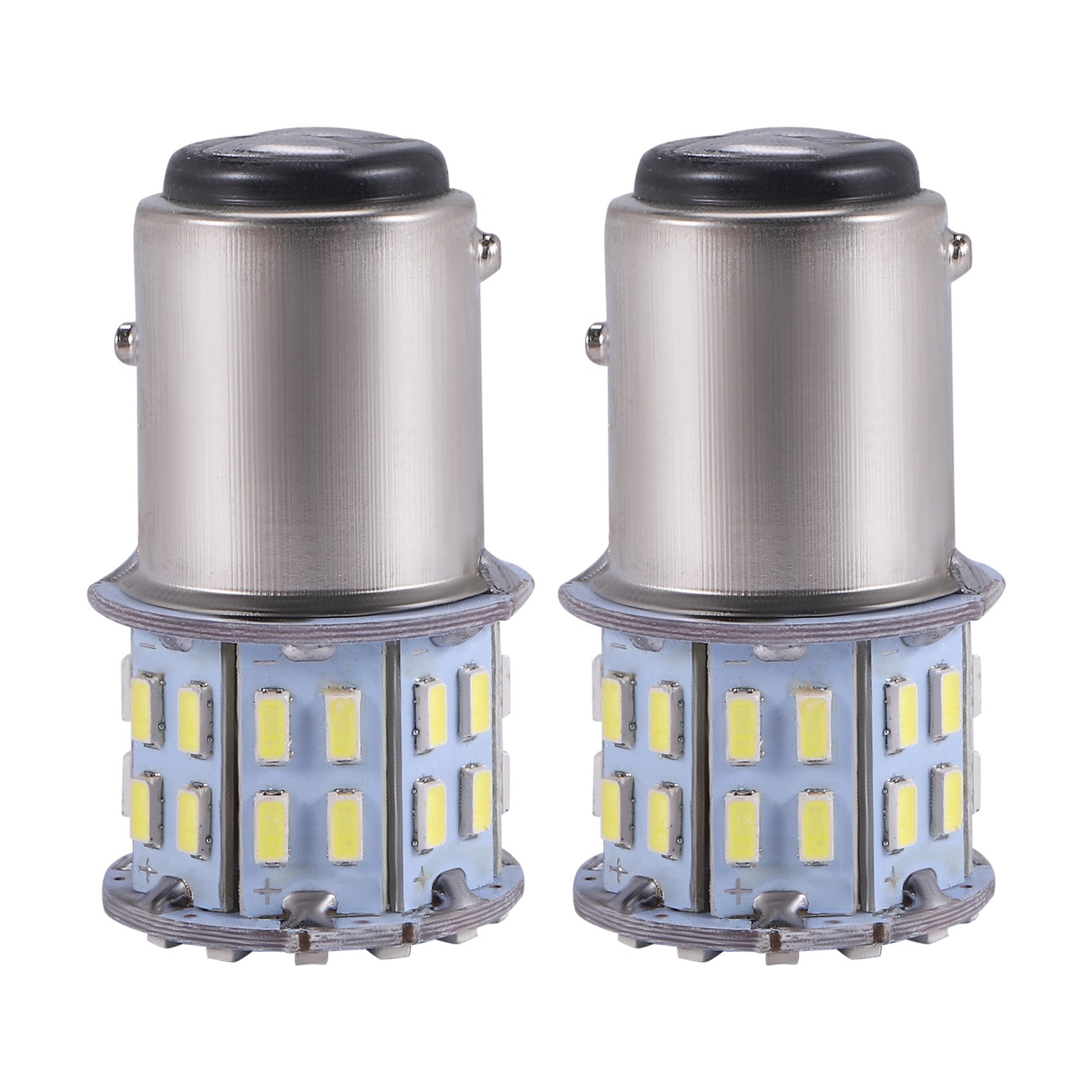 2Pcs 6000K White 1157 50SMD Tail Brake LED Lights Bulb BAY15D 12V