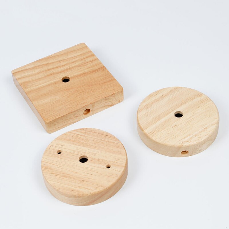 【VisioN Shop】Multi Size DIY Wood Ceiling Base Canopy Plate Multi Holes Light Fittings Rectangular Lighting Accessories. 