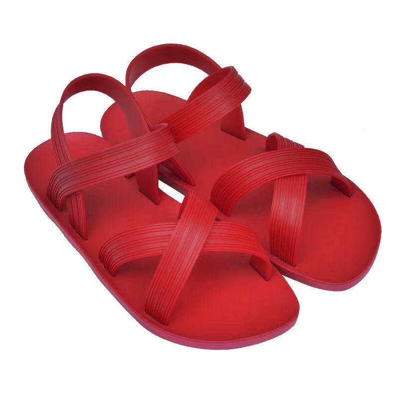 Wholesale roman sandals women's flat summer fashion versatile ladies street photography anti slip soft sole travel beach shoes