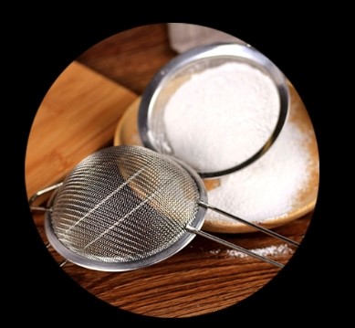 10" long Stainless Steel Fine Mesh Strainer, Colander Sieve Sifters with Long Handle. 