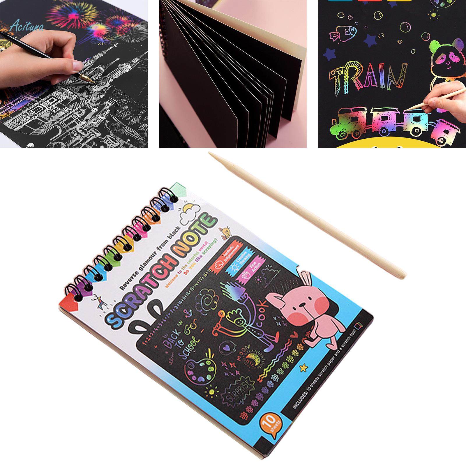 Scratch Paper Art Note Set Scratch Sheets Scratch Painting Birthday Gift. 