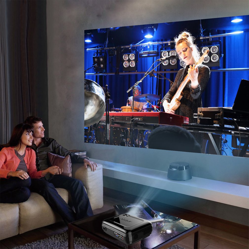 LESHP 720P LCD Projector High Resolution High Braightness 3200 LM Home Cinema. 