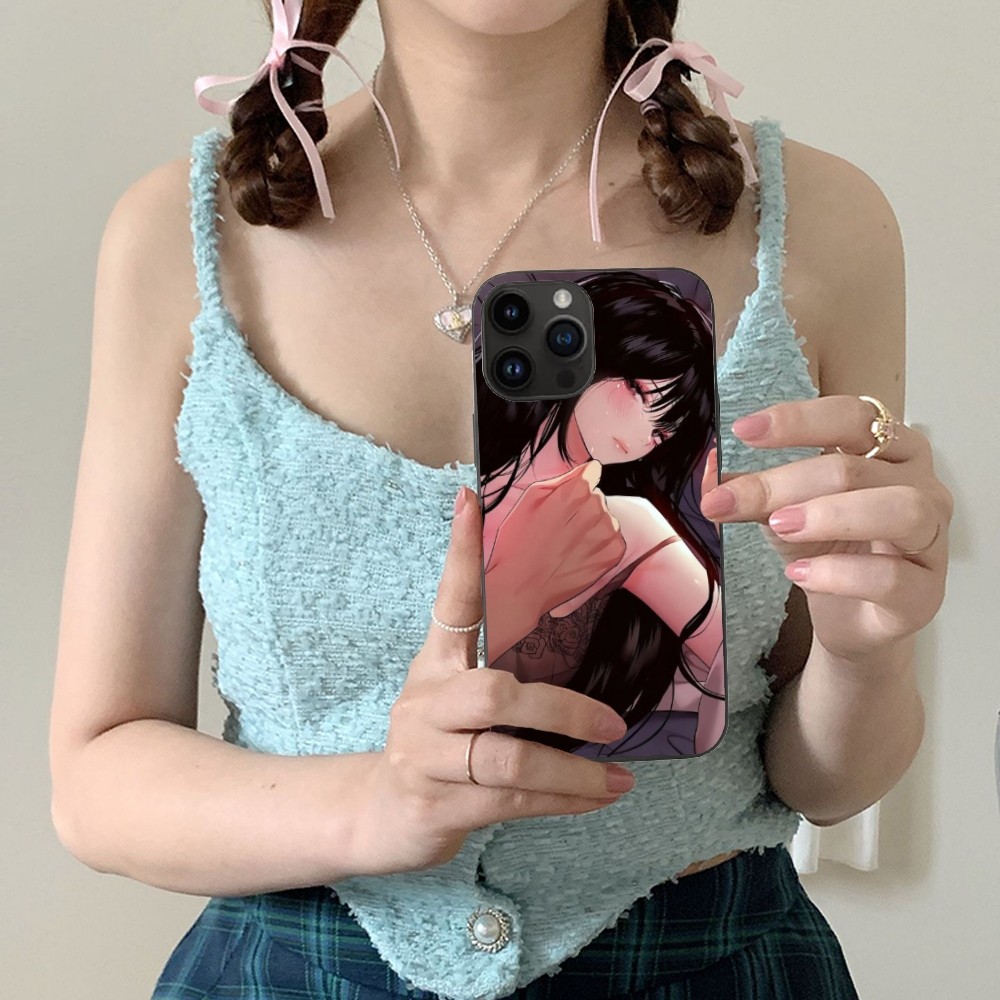 Noona Seo Nari Mobile Cell Phone Case for iPhone 15 14 13 12 11 X XR XS 8 7 Pro Max Plus Mini Black Soft Phone Cover Funda