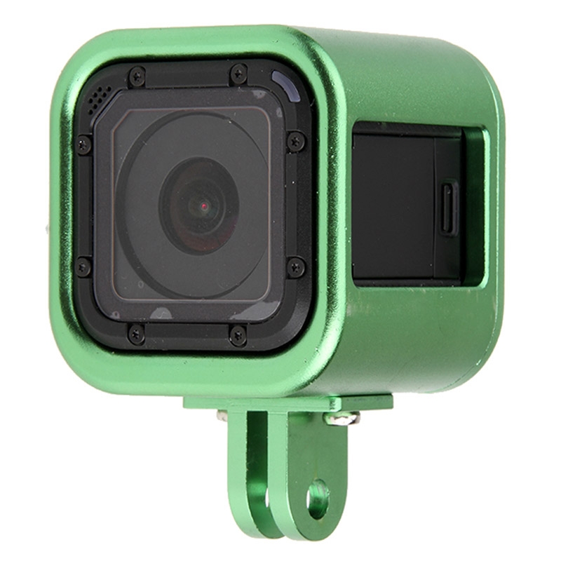 Housing Shell CNC Aluminum Alloy Protective Cage with Insurance Back Cover for GoPro HERO5 Session /HERO4 Session /HERO Session. 