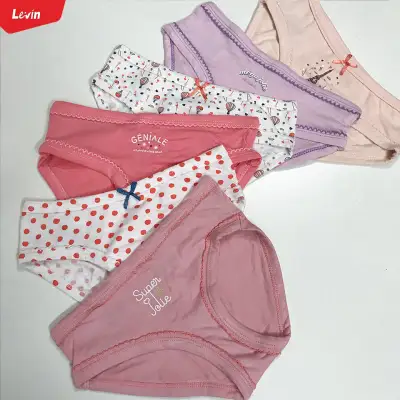 Buy Teen Girls 5 Pack Premium Assorted Colors Solid Print Design Cotton  Panty at Best Price In Bangladesh