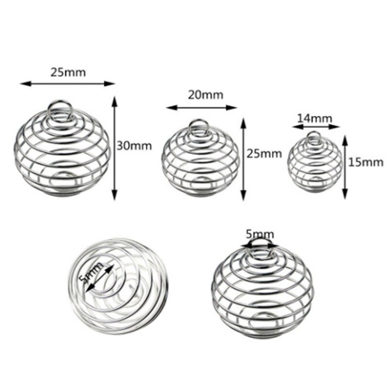 【VisioN Shop】30PCS/Set Round Alloy Cages Pendants DIY Component Charms(null). 