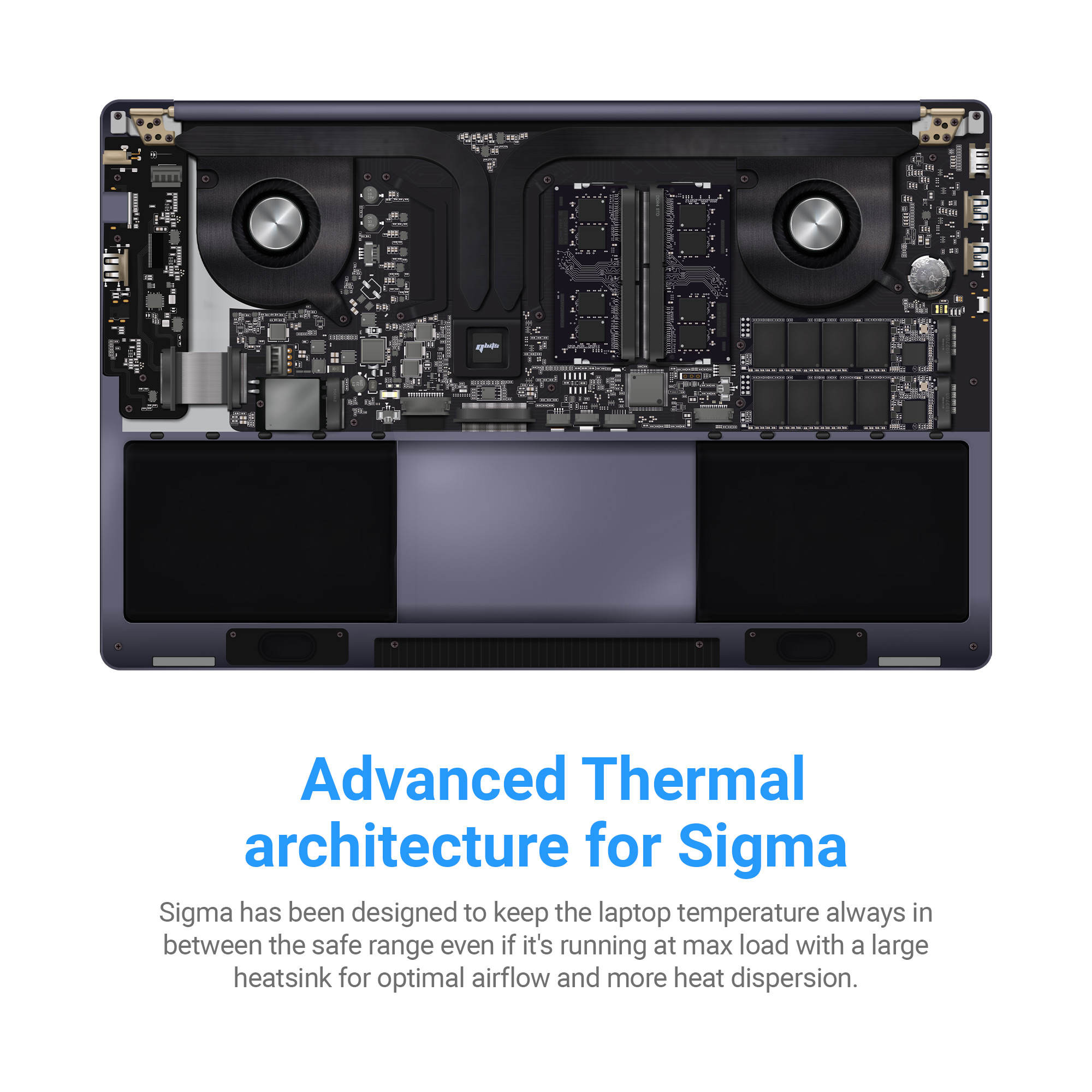 Qbits Sigma X2 Laptop Intel® Core™ i5-1240P (1.70 GHz to 4.40 GHz 12 MB Cache) with 8 GB RAM and 1TB M.2 WD NVMe SSD. 