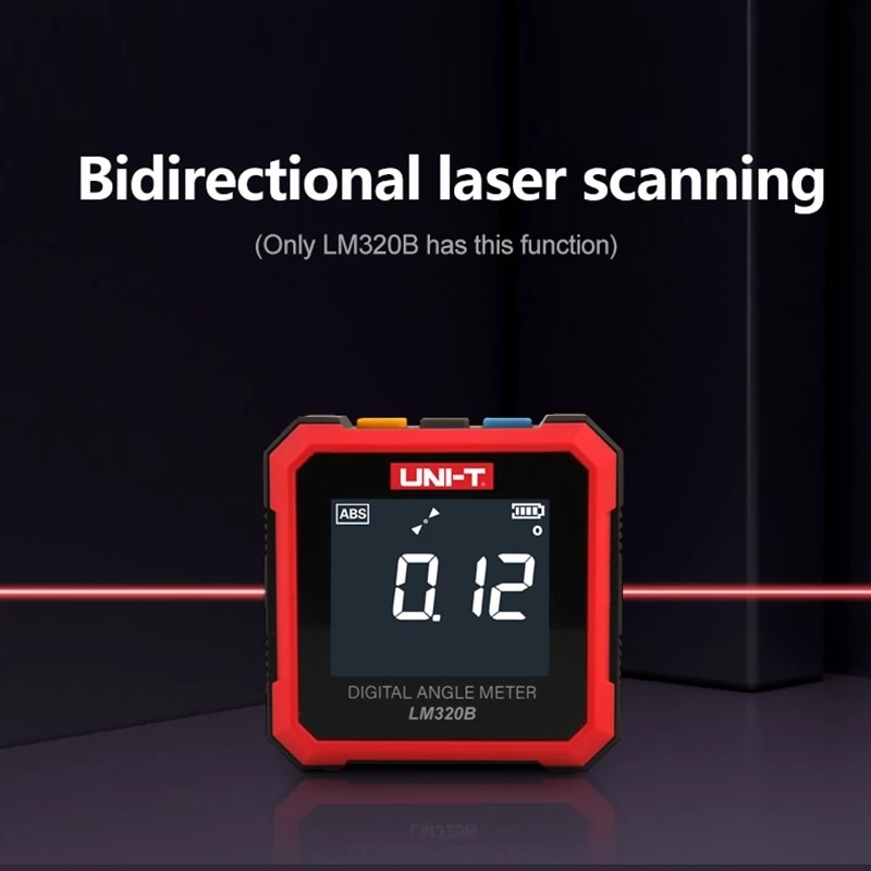 UNI-T LM320A LM320B Electronic Angle Meter Digital Protractor Magnetic Inclinometer Angle Tester Bevel Box Measuring Tools. 