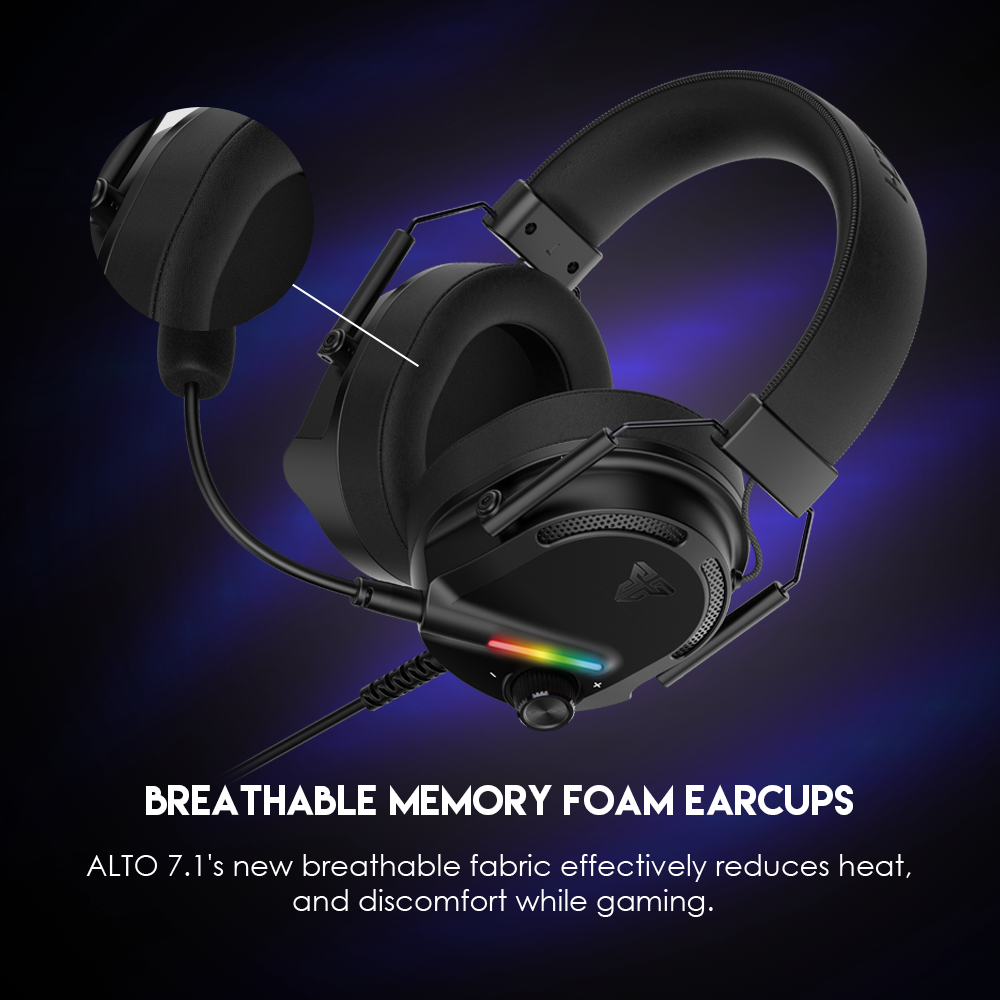 FANTECH HG26 Alto 7.1 USB Virtual Surround Sound Gaming Headset Immerse Yourself in Gaming Enjoy Crystal Clear Audio and Communication. 