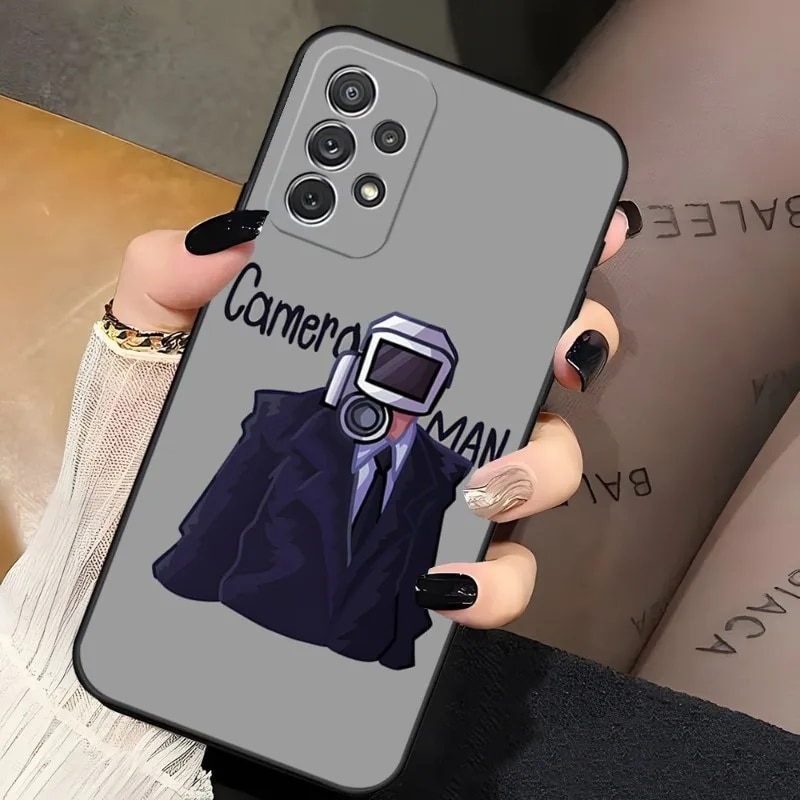 Cartoon Skibidi Toilet Mobile Cell Phone Case For Samsung Galaxy A13 A02 A52 A22 A53 A73 A71 A54 A34 Back Cover. 