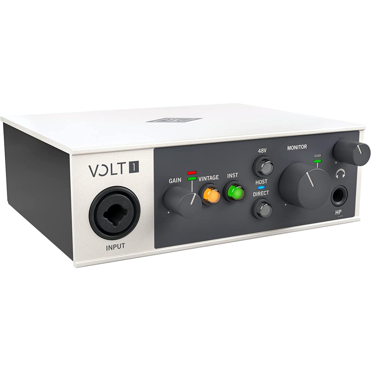 Universal Audio Volt 1 USB Audio Interface for recording, podcasting, and streaming with essential audio software. 