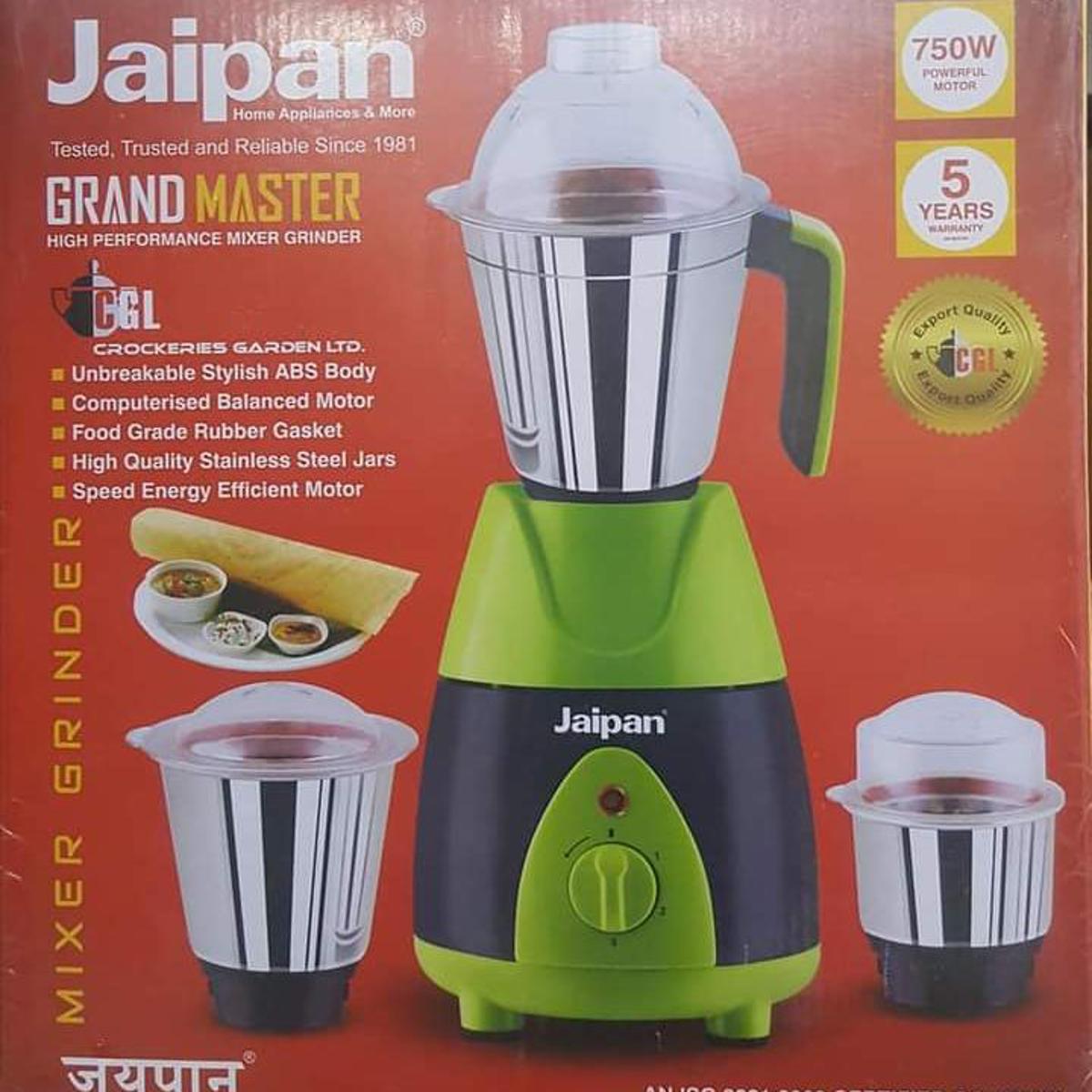 Jaipan Multipurpose Mixer, Grinder and Blender Grand Master 750 watts