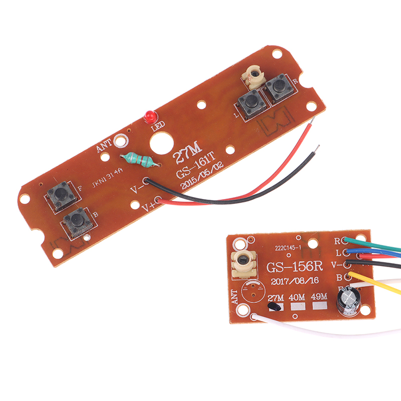 4CH RC Car Remote Control 27MHz Circuit PCB Transmitter and Receiver Board with Antenna Radio System Eatop. 