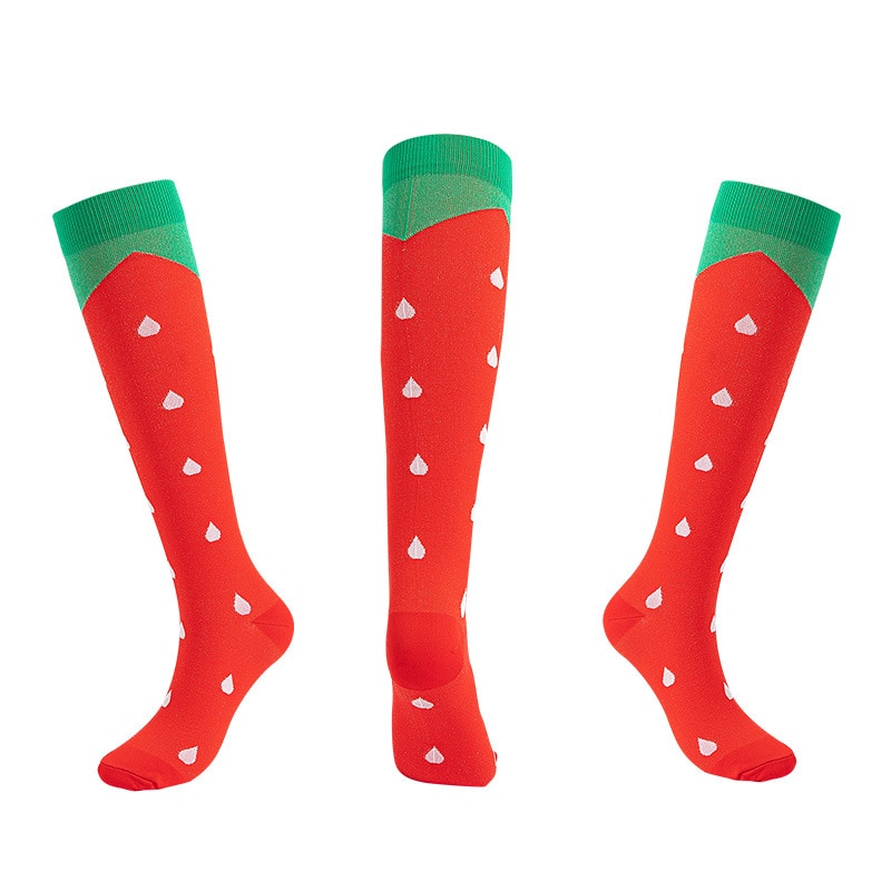 【Alien Alien】 S-XXL Compression Socks Compression Socks for Varicose Vein Calf Riding Socks Stretch Open Toe Knee Socks. 
