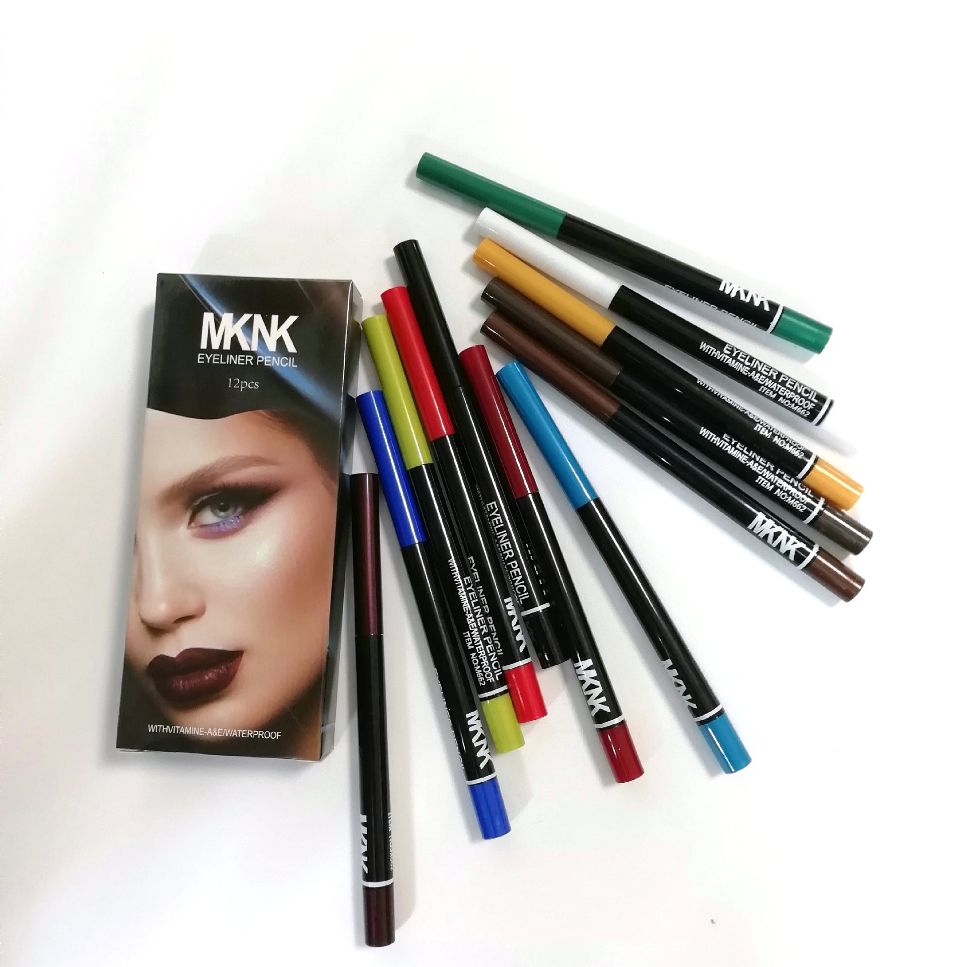 Cross-border makeup MKNK12 color color eyeshadow pencil gel eyeliner pencil silkworm pen eyeliner lip liner COS set
