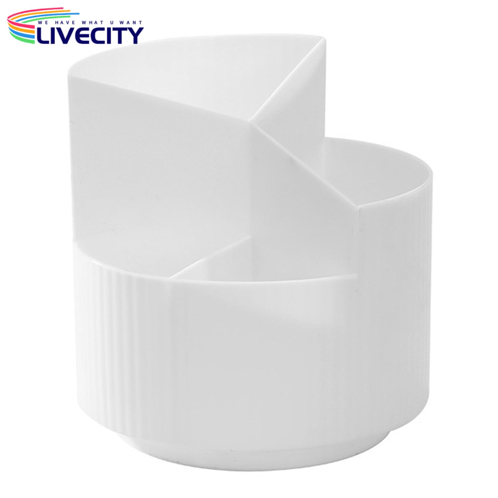 Office Desk Organizer Rotating Pen Holder Organizer Multi-compartment Stationery Storage Box for Office Home School Pen Holder for Desk