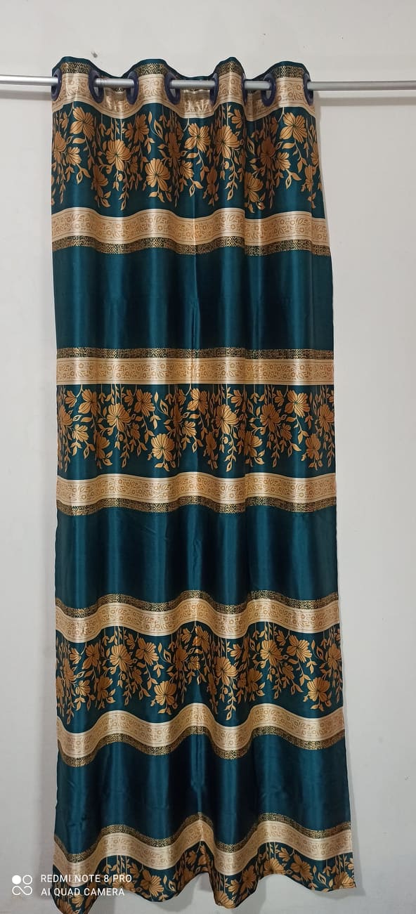 Synthetic Curtain Door & Window Porda 4 kuchi 1 pic & 8 pis ai lite -Colour-Blue. 