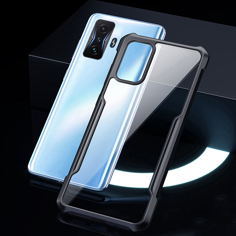 GOKEN Cover Per Xiaomi Poco F4 GT – Doppio Strato TPU/PC Con Anello Magnetico 360° – Blu – Antiurto Militare