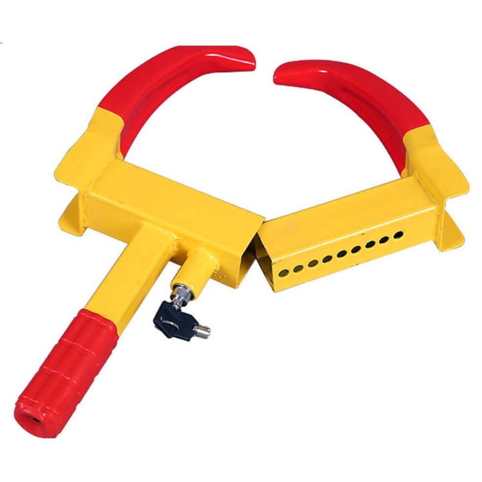 HA 9 Holes Wheel Tire Lock Clamp Anti-Theft Safe Parking Boot for Car Truck SUV-Yellow & orange. 