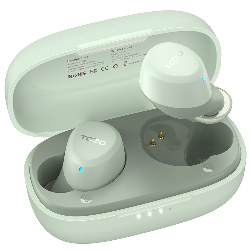TOZO A1 Bluetooth 5.3 Earphones ,Wireless Headphones Mini , In-ear Earbuds, Built-in Microphone, Immersive Sound Headset. 