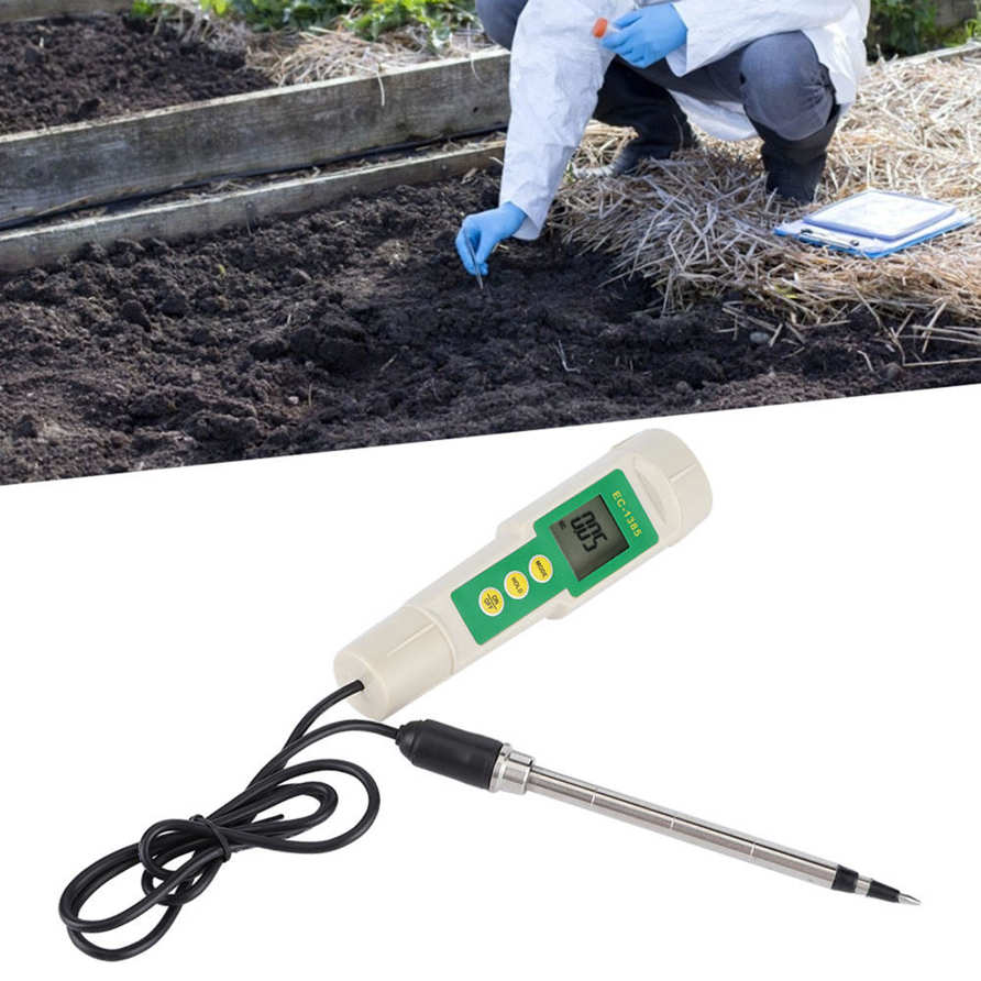 Salinity Meter EC‑3185 Portable Soil EC/TDS/CF Tester for Agricultural Horticultural Planting. 