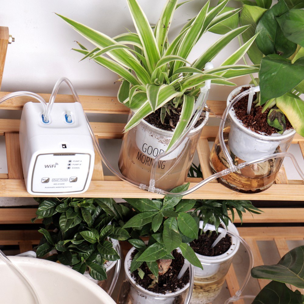 Garden terrace potted flower WIFI intelligent watering device with dual pump timed automatic drip - 02-2. 