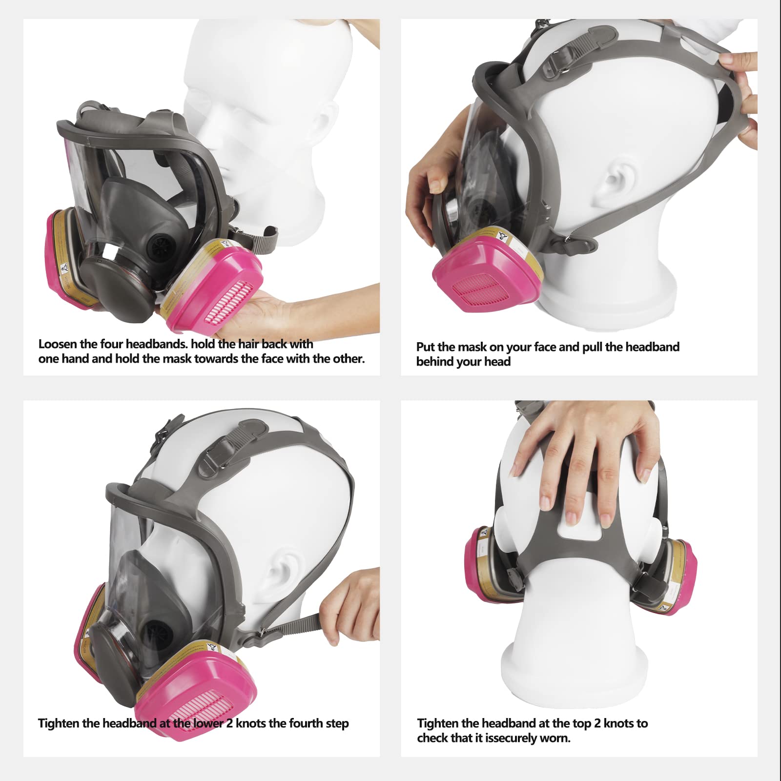 6800 Full Face Respirator Mask With 60926 Activated Carbon Filter for epoxy resin grinding hazardous wastehandling paint welding. 