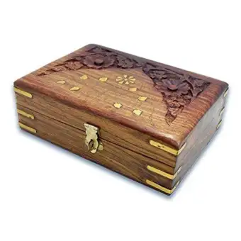 Storeindya Gifts For Women Handmade Wooden Jewelry Box Chest Two