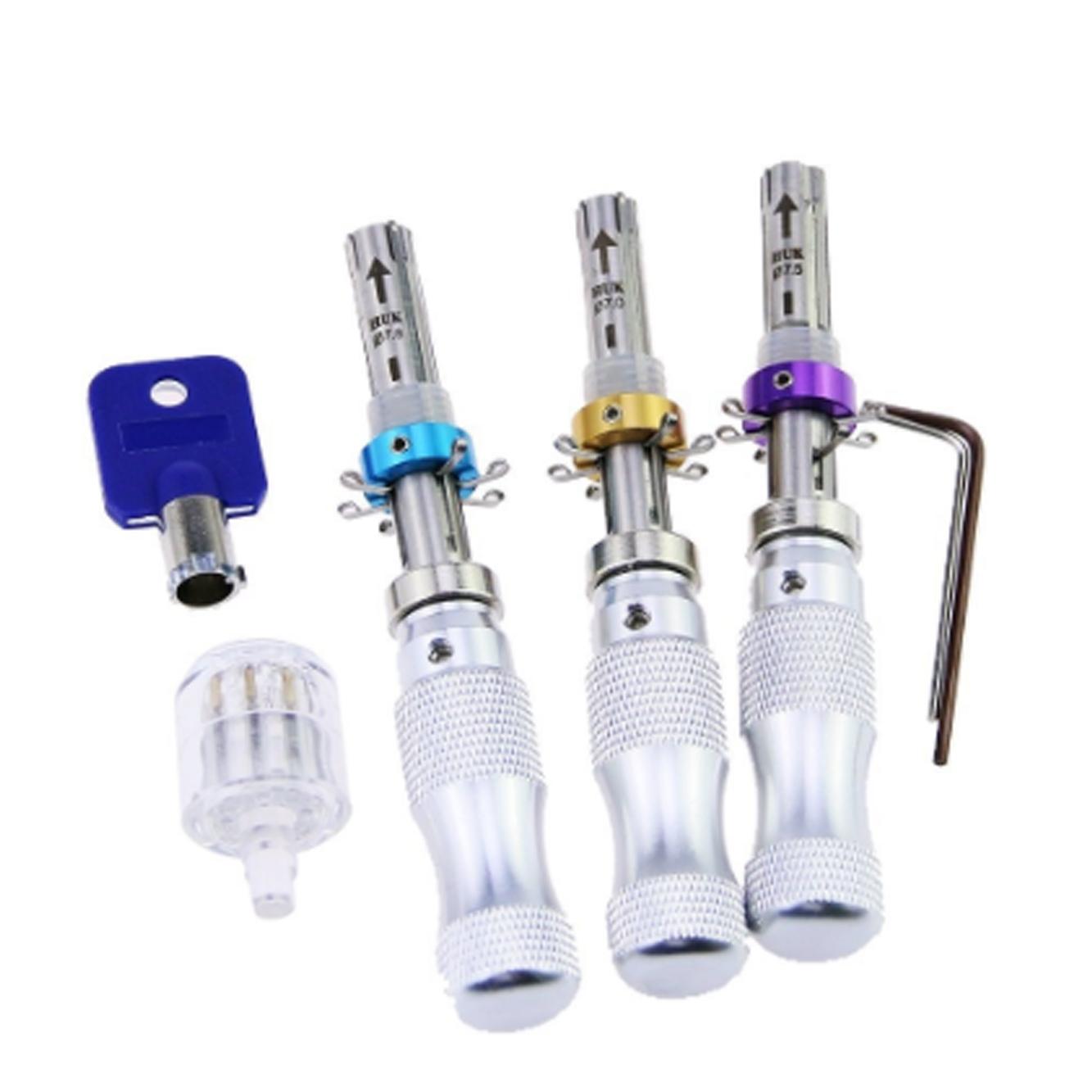 Multifunctional Locksmith Tubular Practical Transparent Unlocking Tool Suit Lockset. 