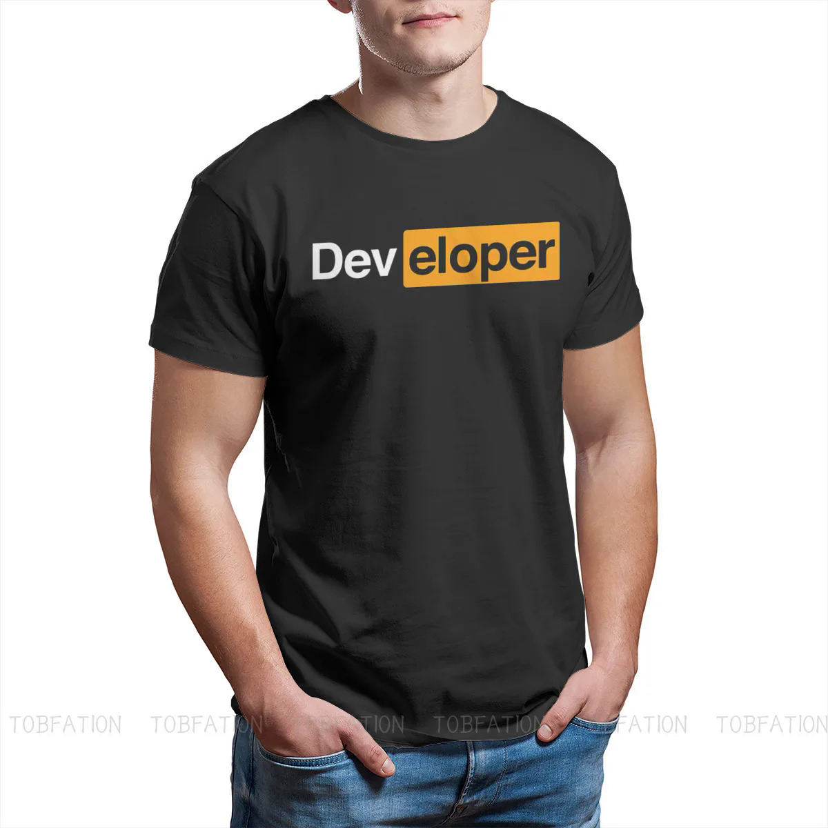 Developer TShirt For Men Software Developer IT Programmer Geek Clothing Novelty T Shirt Comfortable Printed Loose. 