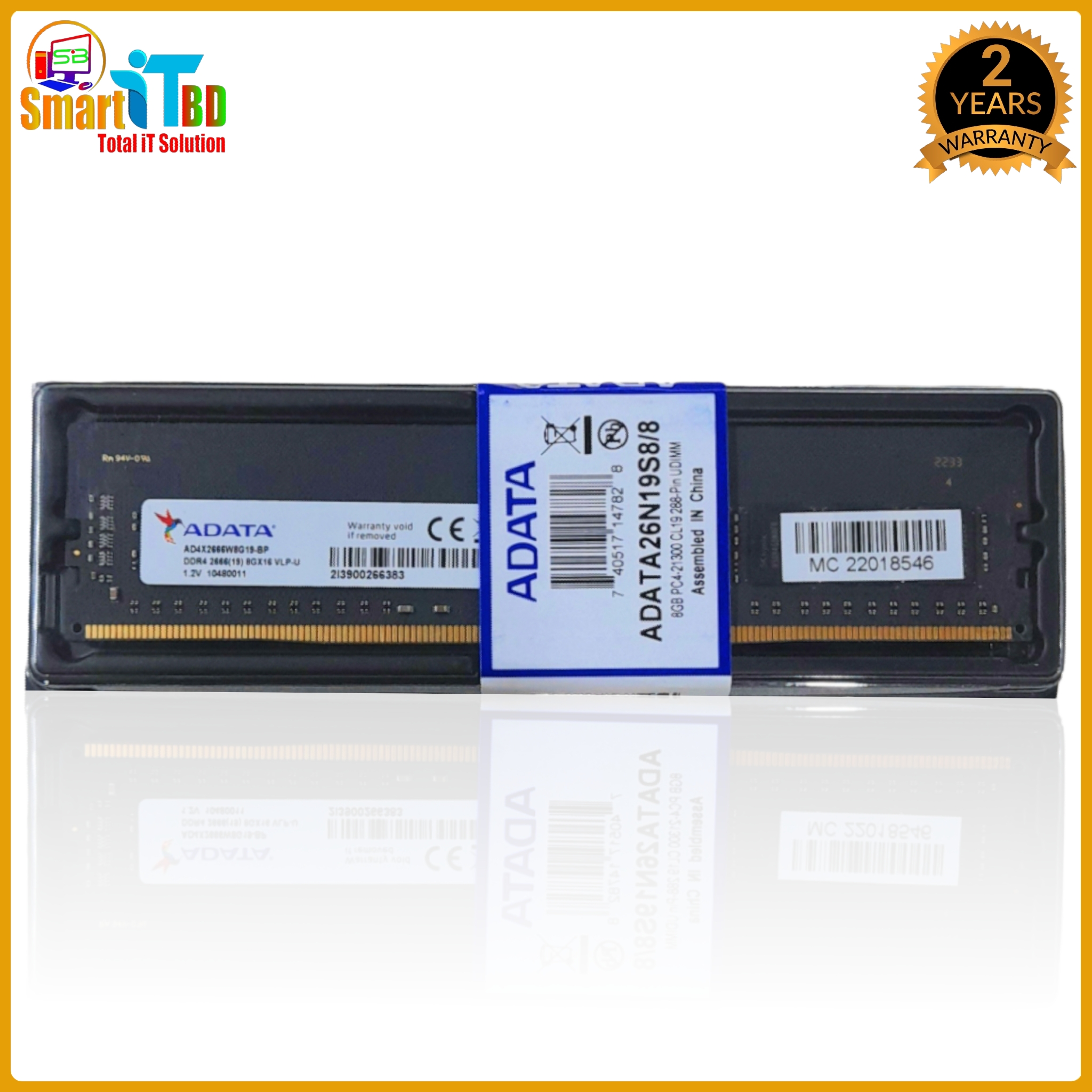 Adata Ram Adata Vlp Ddr4 ADATA DDR4 8GB 2666MHz Desktop Ram With