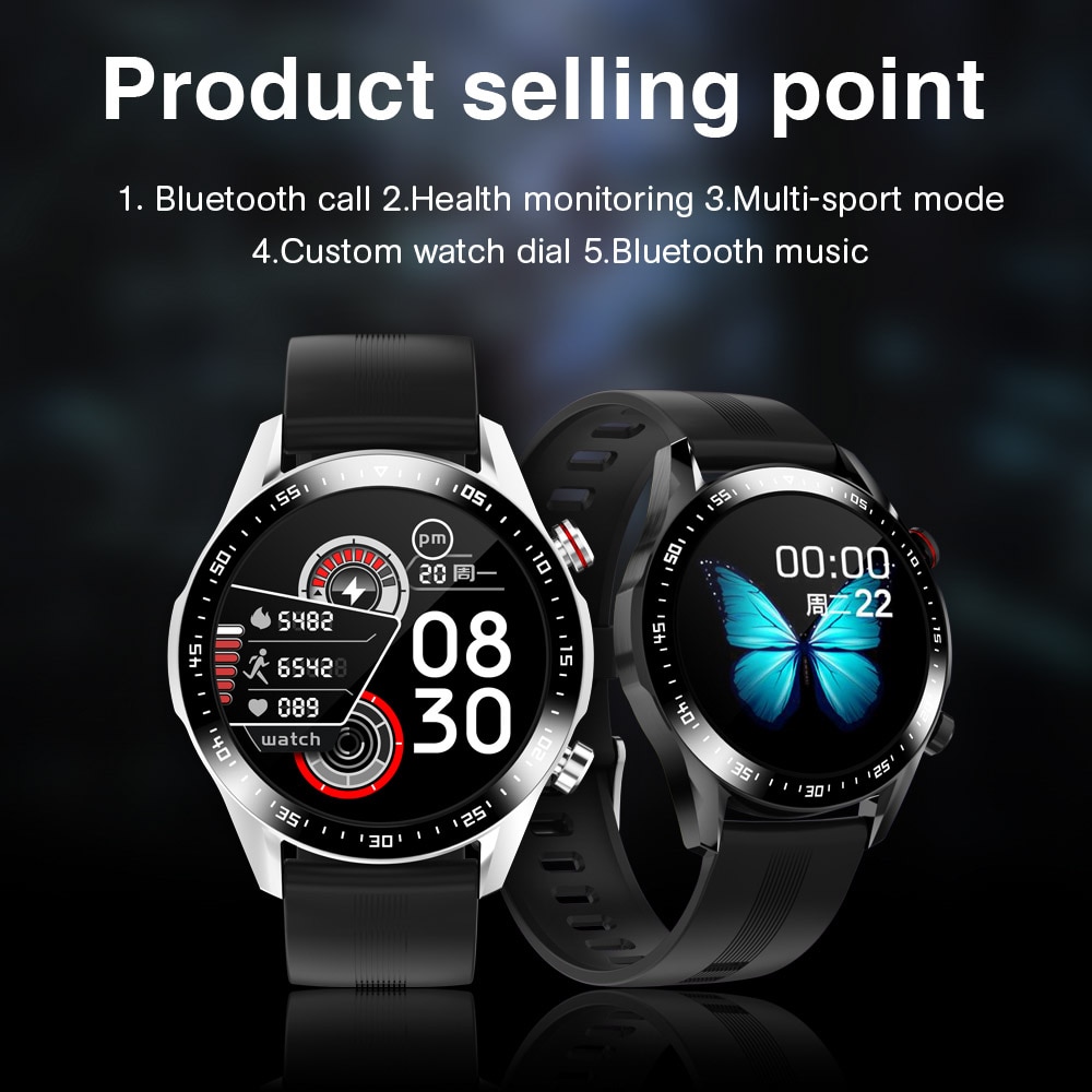 E1-2 Smart Watch Men Bluetooth Call Custom Dial Full Touch Screen Waterproof Smartwatch For Android IOS Sports Fitness Tracker. 