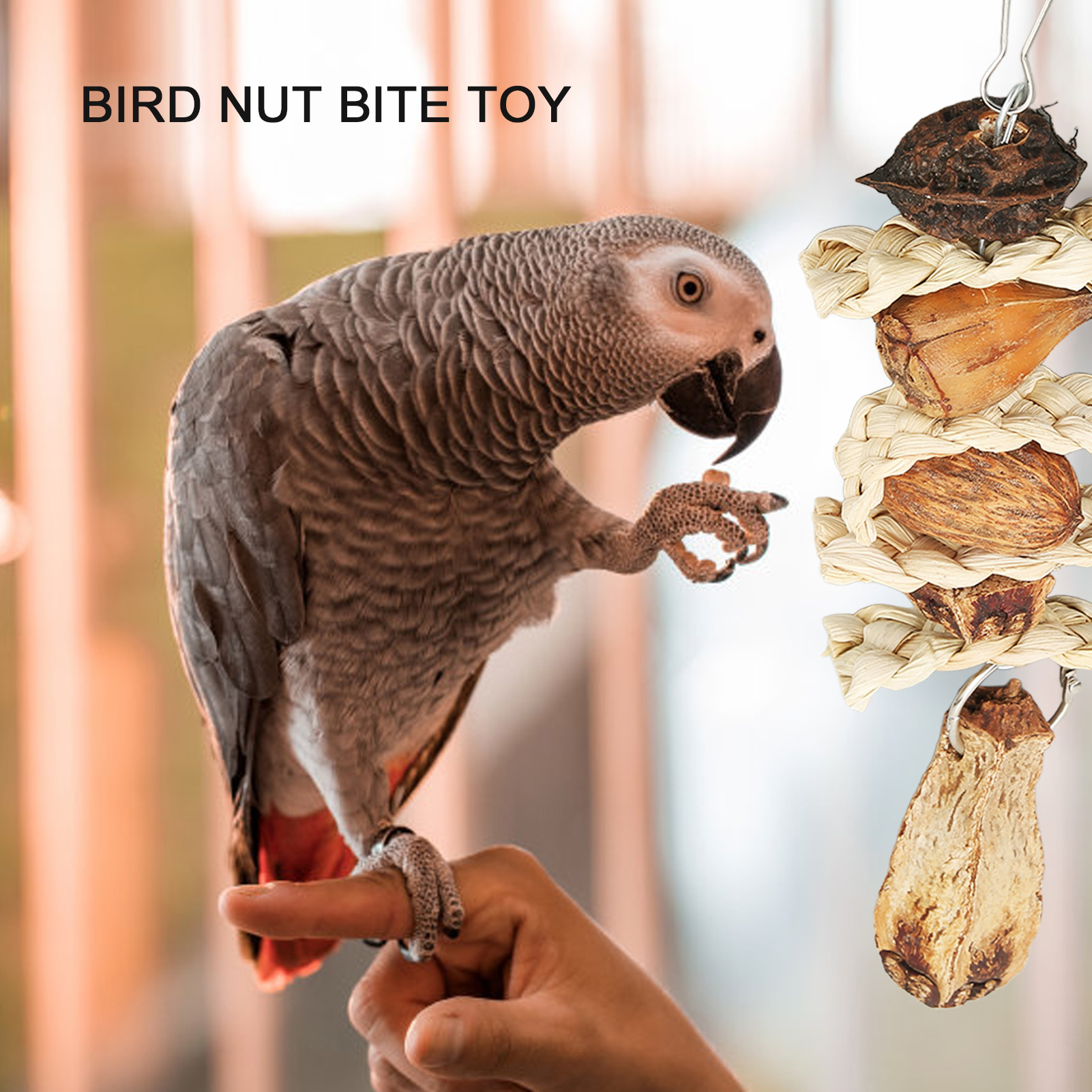 Bird chew toys, parrot chew toys to relieve boredom handmade. 