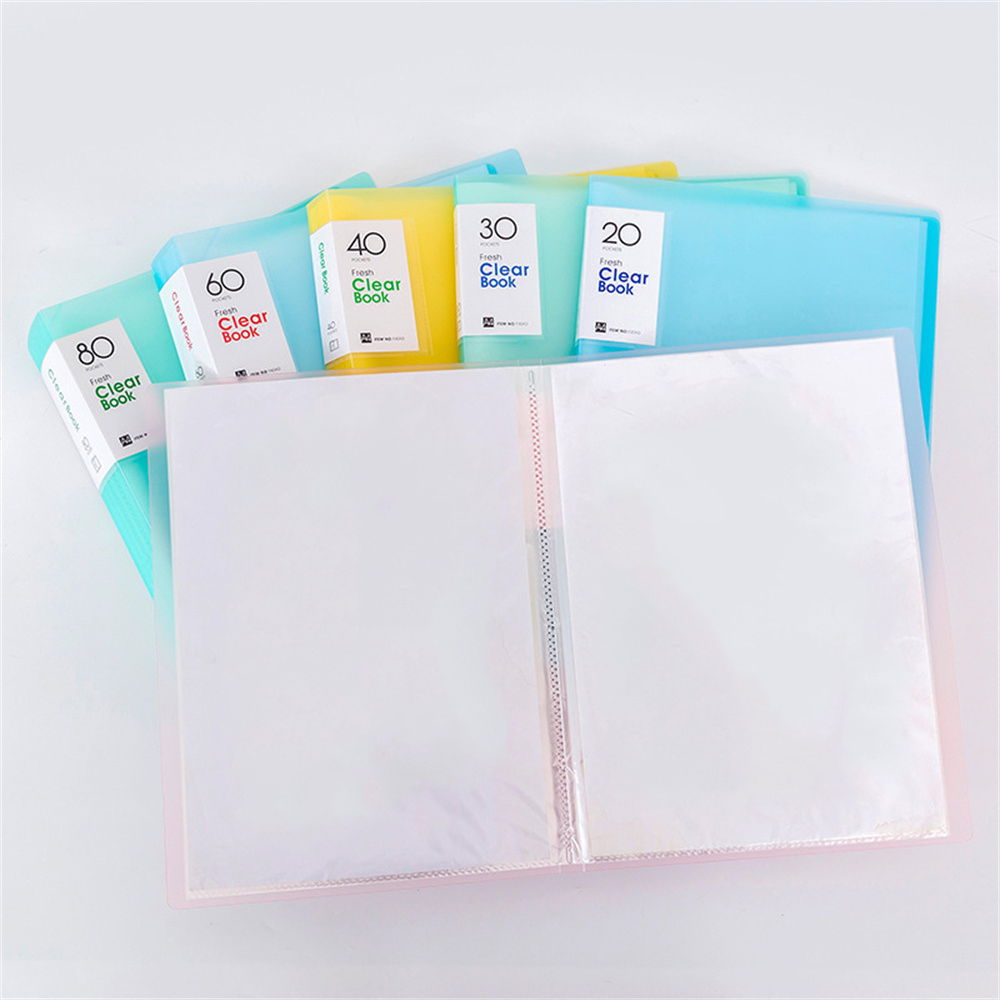 A4 Insert 20/30/40/60/80/100 Pages Optional Data Storage Book Student Data Sheet Music Test Paper Storage Folder. 