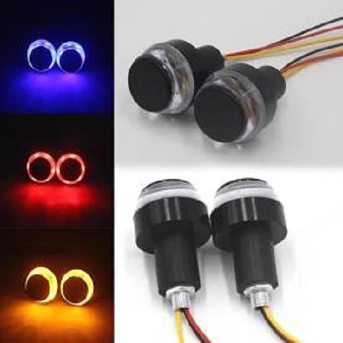 Handlebar Light Motorcycle Turn Signal LED Indicator Light or Handlebar Light for all bike 2Pcs Multicolor