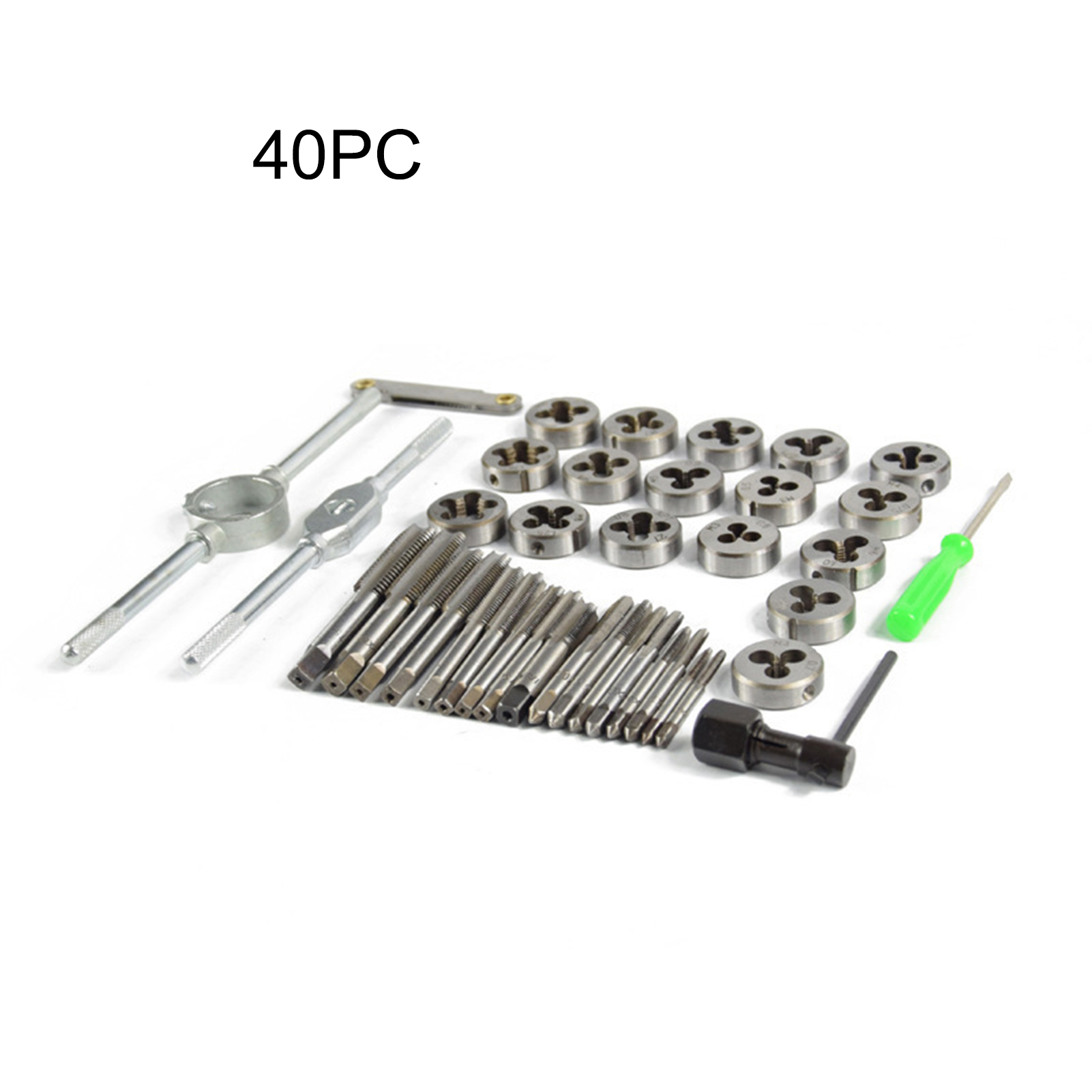 40Pcs Tap Die Set High Hardness Stainless Imperial Threading Tool Renewing Tap Set for Tapping. 
